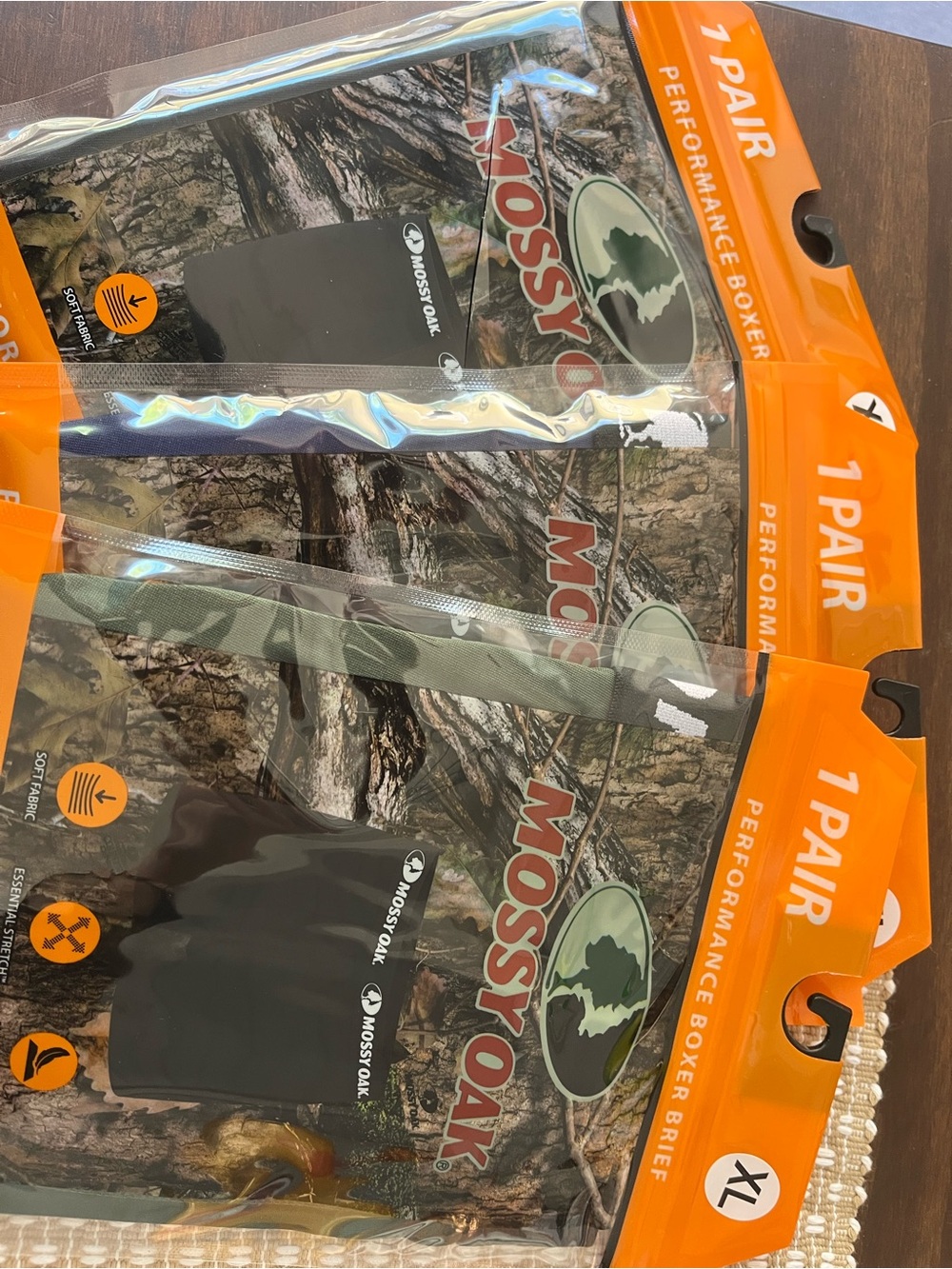 3pk! Men’s XL Mossy Oak Performance Boxer Briefs
